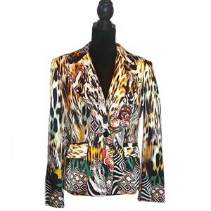 Multicolor Animal Print Women's Jacket by Metric new boutique item